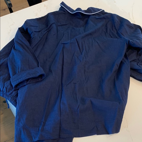 Ralph Lauren Blue Pajama Set with White Trim, like new - Picture 6 of 10